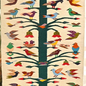 Zapotec Rug,Oaxaca Rugs,Tree of Life Design,Original Rugs,Wool Rug,Unique Rugs,Large Rug,Natural Wool,Made in Mexico