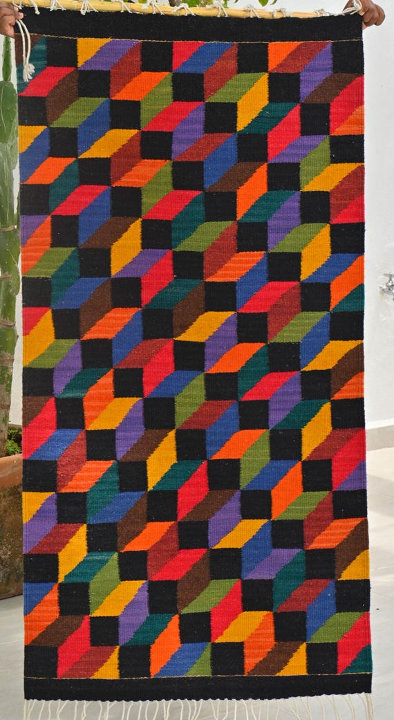 #6   メキシコ・オアハカ産　ウールラグ　サポテカラグ　リンダサポテカ 6 メキシコ・オアハカ産 ウールラグ サポテカラグ リンダサポテカ