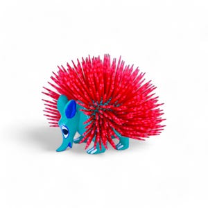 5.50&quot; Wood Carving Porcupine, Alebrije Porcupine, Colorful Porcupine, Wooden Alebrije, Wood Porcupine, Wooden Figure, Antonio Diaz