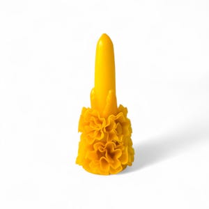 4.53&quot; Flower Candle,Decorative Candles,Beeswax Candle,Floral Design,Casa Viviana,Mexican Candle,Beeswax,Candles for Events,Handmade Candle