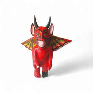 15.00" Devil Figures,Red Devil,Medium Devil,Medium Figures,Wood Devil,Handmade Devil,Wood Carving,Folk Art