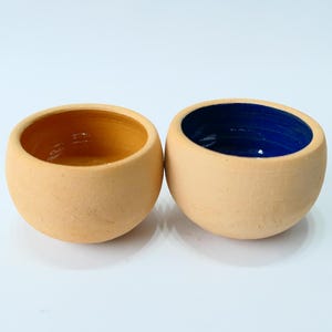 Luis Garcia Blanco Oaxaca Clay Mini Sauce Pots Mexican Folk Art