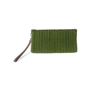 Portefeuille en laine de 9,00 po., Portefeuille fait main, Portefeuille vert, Portefeuille zapotèque, Portefeuille mexicain, Laine naturelle, Portefeuille résistant, Petit portefeuille