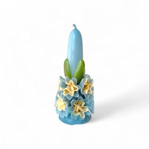 4.53&quot; Flower Candle,Decorative Candles,Beeswax Candle,Floral Design,Casa Viviana,Mexican Candle,Beeswax,Candles for Events,Handmade Candle