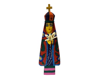 Talla de Madera de Oaxaca Virgen de la Soledad Arte Popular Mexicano