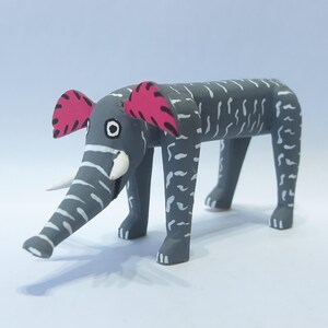5.80&quot; Elephant Figures,Alebrije Elephant,Small Elephant,Small Figures,WoodenAlebrije,Wood Elephant,HandmadeElephant,WoodenFigure,WoodCarving