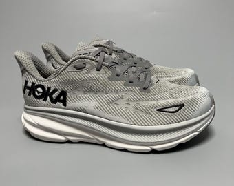 Hoka One One Clifton 9 (Wide) Running Shoes Walking Gym 1132210 1127895 HMBC ‘Harbor Mist / Black’