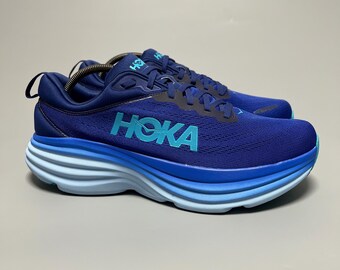 Hoka One One Bondi 8 Running Shoes Walking Gym 1123202 BBBG ‘Bellwether Blue / Bluing’