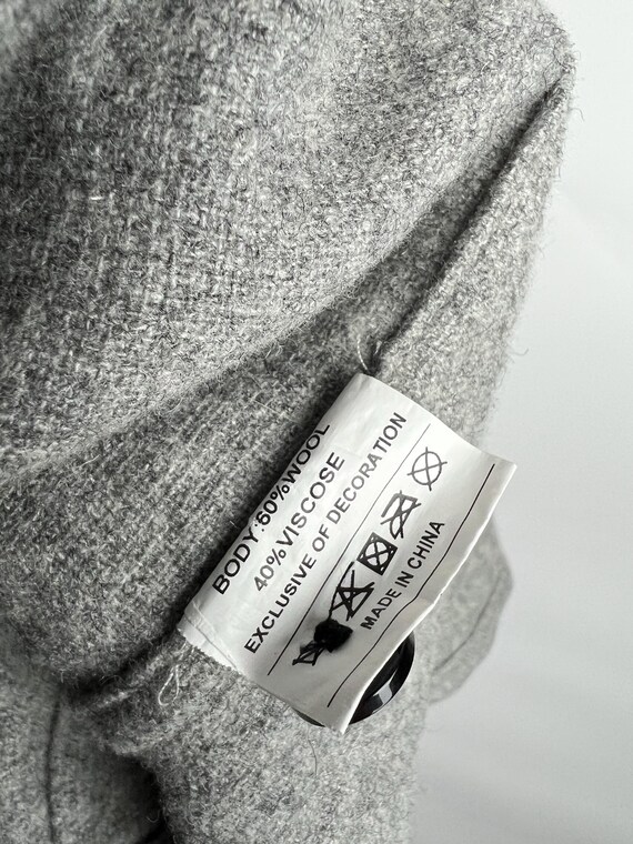 Daily Paper Gray Wool Button Up Overshirt Bomber … - image 8