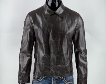 90s 初期 Costume National Homme レザージャケット Men's Black Leather CoSTUME NATIONAL Homme Motorcycle Jacket 52/42