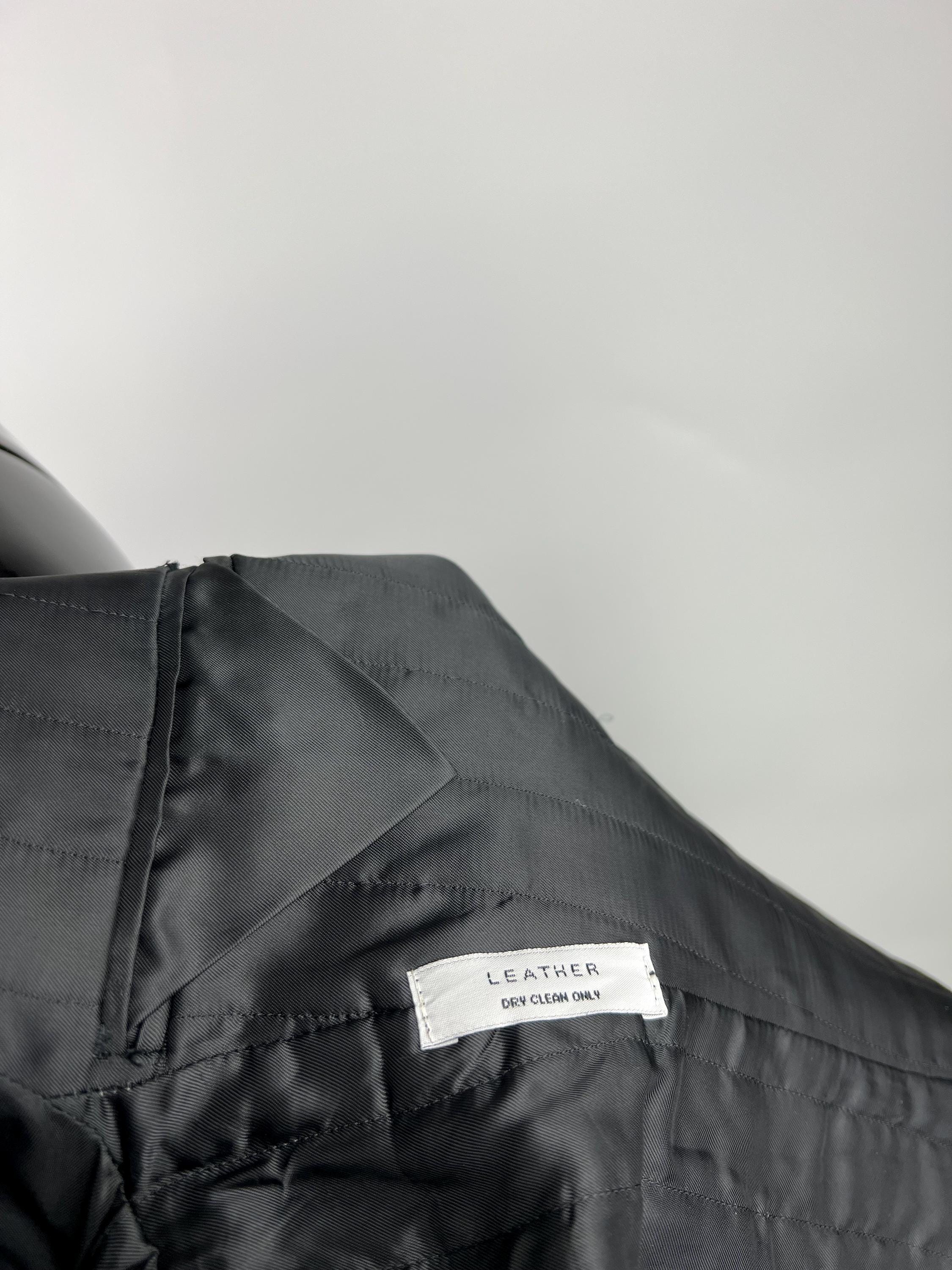 Costume National Homme CNC Brown Leather Blazer Jacket Size IT48