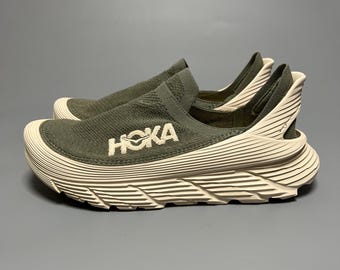 US 14 Hoka U Restore TC Aerino (Merino Wool) Unisex Recovery Shoes Walking 1162534 SSSV ‘Sea Moss / Vanilla Sage’