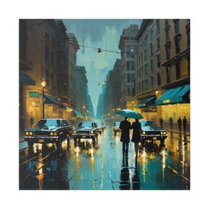 rainy city street