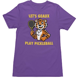 Louisiana State Tigers Inspired Pickleball T-Shirt
