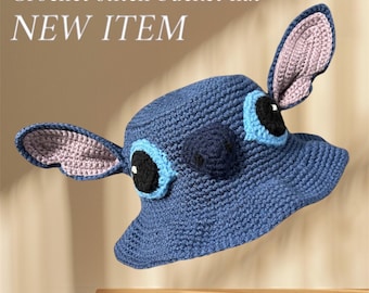Lilo and Stitch Crochet Bucket Hat. Fun and Unique Bucket Hat for All