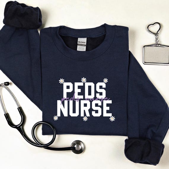 Pediatric Nurse Crewneck: Daisy Floral Design, Nurses Gift