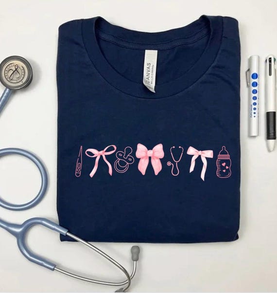 Bows and bottles, Nurse Crewneck, Baby Nurse Crewneck, Pediatric Crewneck, Healthcare, Bows and healthcare, Bows and Babies