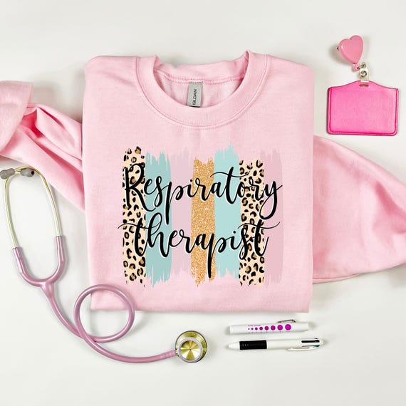 Respiratory Therapist Crewneck: Cheetah Print RT Sweatshirt