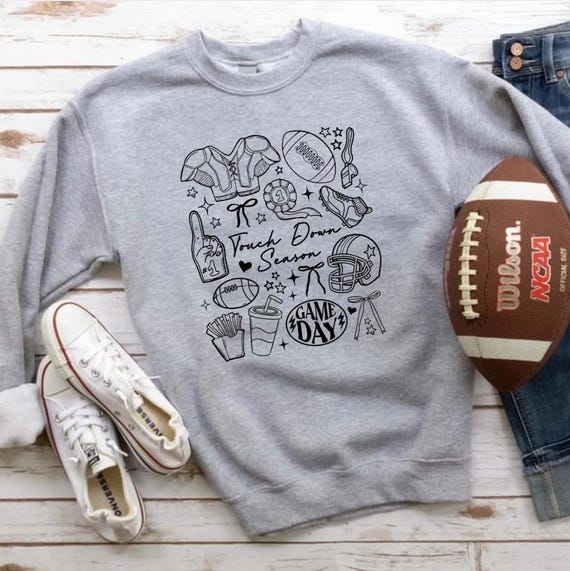 Touchdown Season Football Crewneck: Go Team Spirit