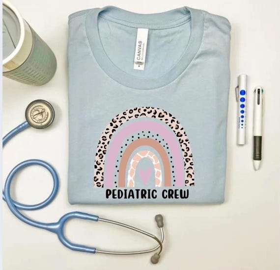 Pediatric Crew Rainbow Shirt: Nurse Gift, Pediatrics