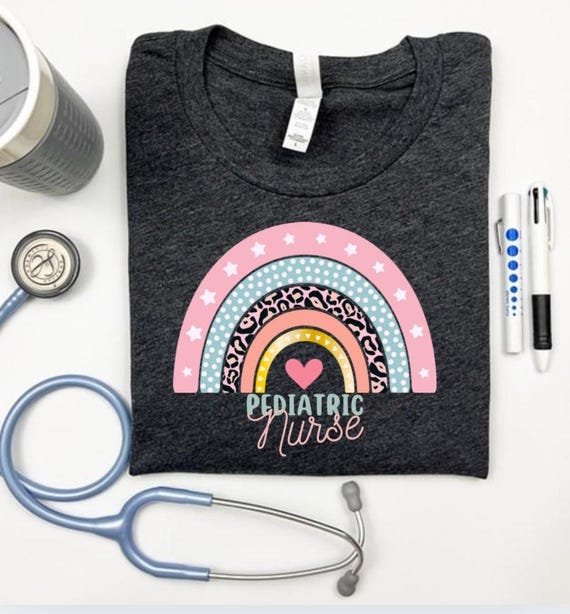 Pediatric Nurse Rainbow Shirt: PEDS Nurse Gift