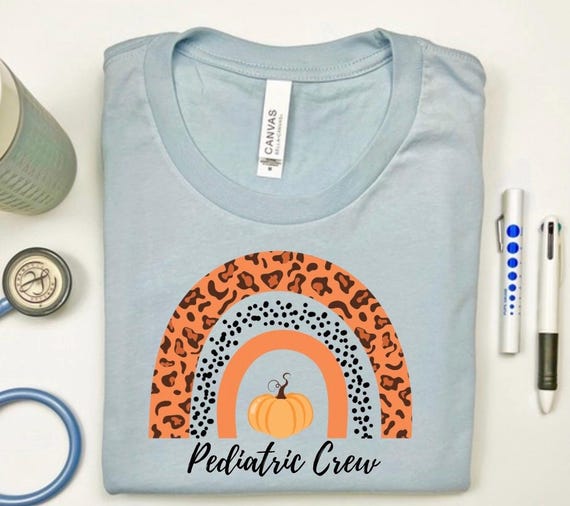 Pediatric Crew Halloween Rainbow Tshirt, Pediatric Fall Rainbow Tshirt, Pediatric Fall Tshirt, Pediatric Crew, PEDS, Halloween Shirt