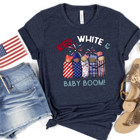 Red, White and Baby Boom! Patriotic Baby Nurse shirt, Patriotic Healthcare shirt, Independence day NICU , Independence day Labor & delivery
