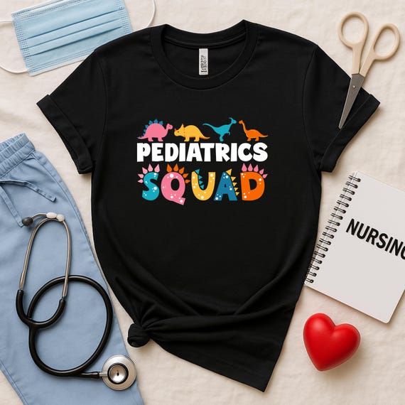 Pediatric Dino Squad Tshirt, Pediatric Squad, Peds, Pediatrics, Kids love Dino, Dino Nurse, Pediatric Nurse, Pediatric, Healthcare,