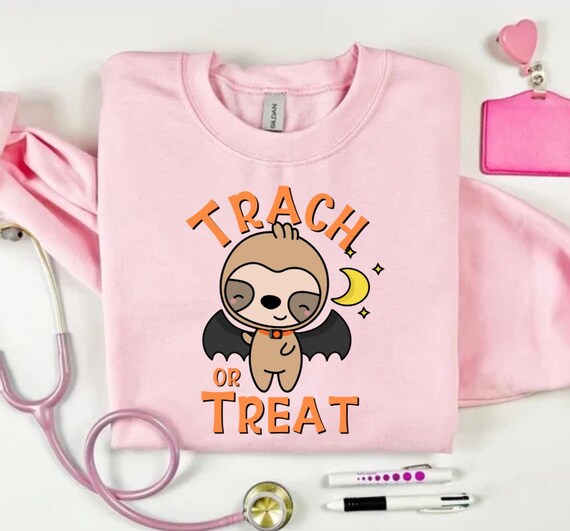 Trach of Treat Crewneck, Tracheostomy Halloween Crewneck.