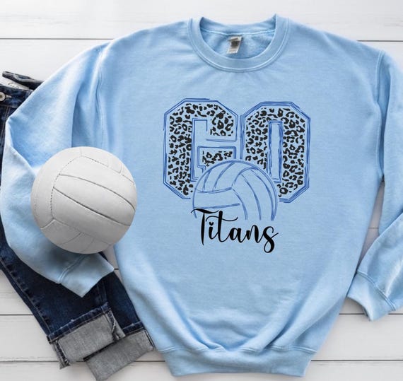 Titans Crewneck, Go Titans, Team Pride, Titans Volleyball, School Spirit Crewneck, Crewneck, Cheetah Titans Crewneck