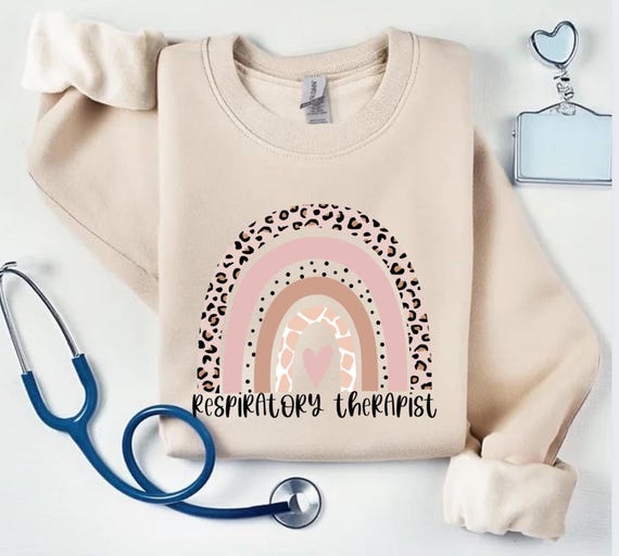 Respiratory Therapist Rainbow Crewneck, Respiratory Therapist Crewneck, RT, RT apparel, Rainbow Crewneck