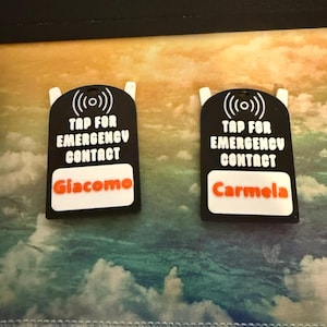 Personalized Emergency Contact Backpack Tag | Custom NFC Backpack Tag | NFC Keychain | Emergency Contact NFC Keychain