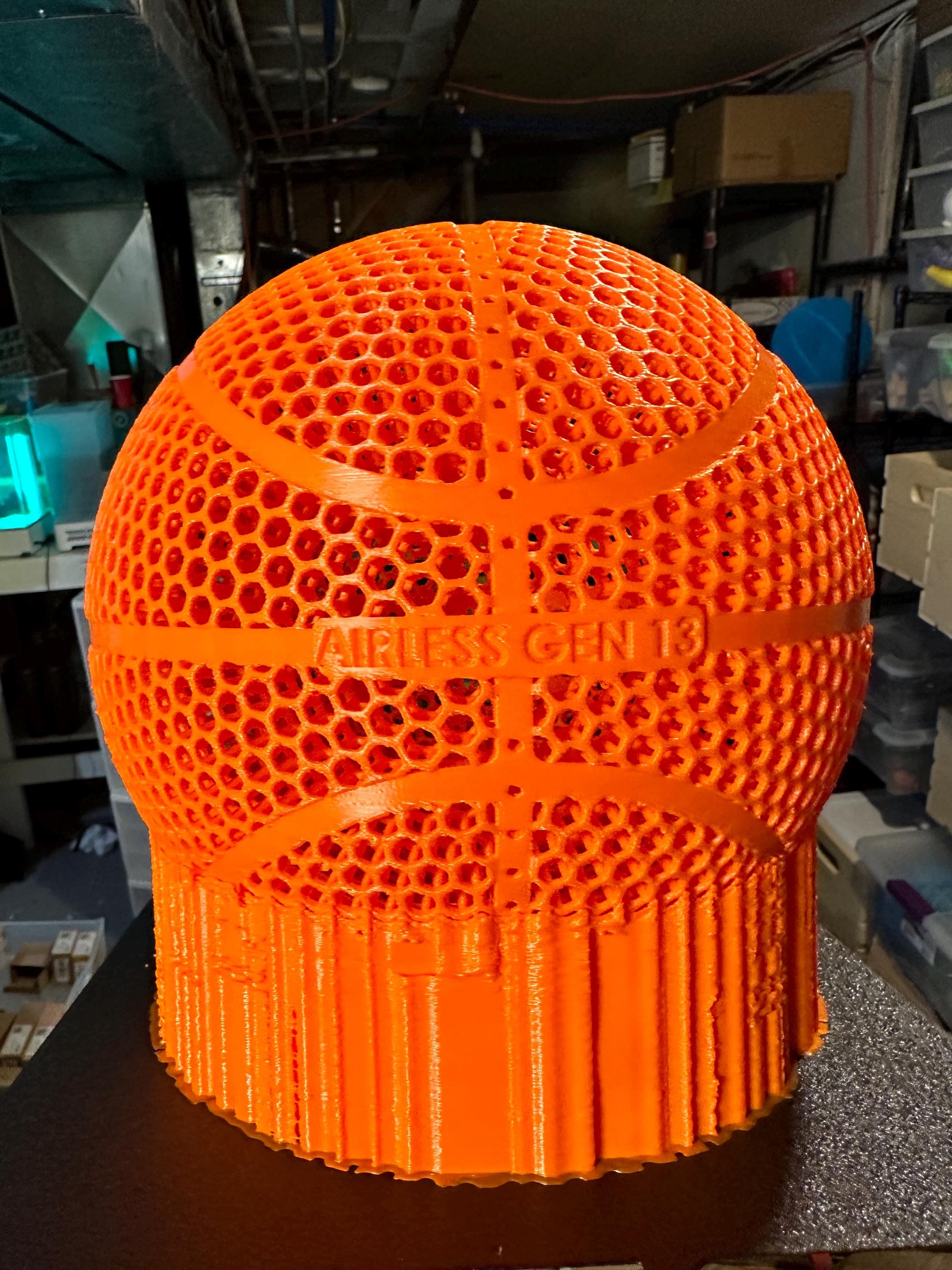 エアレスバスケットボール 7号球 Airless FR オレンジ 室内コート利用可能