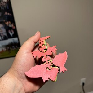 Baby Wyvern Articulating Flexi Dragon - Custom Colors & Keychain Option Avilable