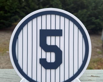 New York Yankees ~ Letrero de Joe DiMaggio #5 ~ Varios tamaños disponibles ~ Letreros personalizados disponibles ~