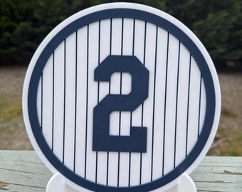 Letrero de Derek Jeter #2 de los Yankees de Nueva York ~ Varios tamaños disponibles ~ Letreros personalizados disponibles ~