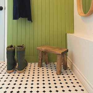 Rustic Country Style Milking Stool For Mudroom or Bathroom