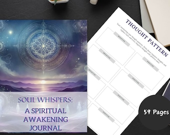 Spiritueel ontwaken dagboek Zelfliefde ontdekken Mindfulness begeleid dagboek voor manifestatie van de wet van de aantrekkingskracht Intuïtie Zelfverbetering
