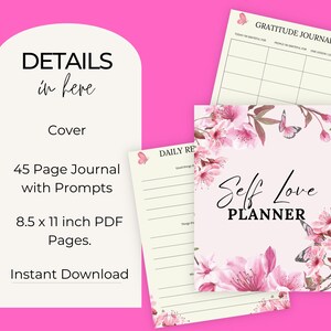 Zelfliefde planner therapie afdrukbare wellness-werkbladen zelfcompassie therapie werkboek digitale toolkit zelfvertrouwen stemming tracker dagboek afbeelding 4