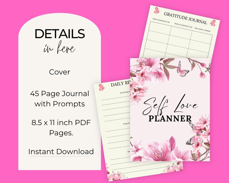 Zelfliefde planner therapie afdrukbare wellness-werkbladen zelfcompassie therapie werkboek digitale toolkit zelfvertrouwen stemming tracker dagboek afbeelding 4