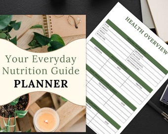 Digital Nutrition Planner Guide For Weight Loss Journey Meal Prep Plan Grocery List Food Journal Meal Plan Template For Health Wellness Log