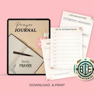 Prayer Journal Printable for Women Digital Download Bible Study ...