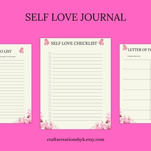 Zelfliefde planner therapie afdrukbare wellness-werkbladen zelfcompassie therapie werkboek digitale toolkit zelfvertrouwen stemming tracker dagboek afbeelding 3