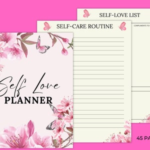 Zelfliefde planner therapie afdrukbare wellness-werkbladen zelfcompassie therapie werkboek digitale toolkit zelfvertrouwen stemming tracker dagboek afbeelding 2