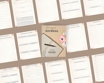 Gebedsdagboek afdrukbaar voor vrouwen Digitale download Bijbelstudie devotionele digitale gebedsdagboek Instant dagelijks gebedsdagboek met prompt