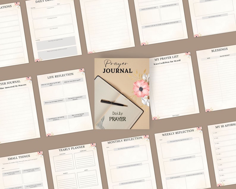 Prayer Journal Printable for Women Digital Download Bible Study ...