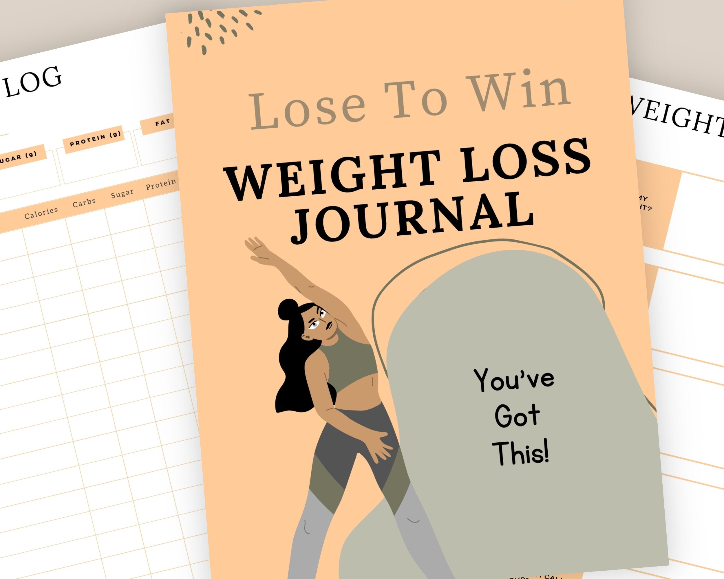 Weight Loss Journey Printable Tracker for Body Measurement Journal for ...