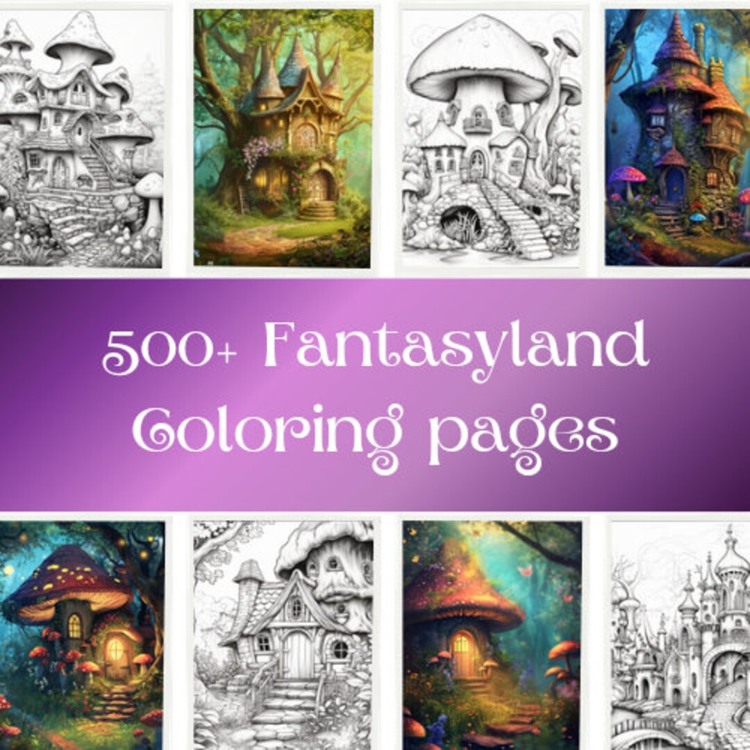 500 Fantasyland Coloring Pages - Etsy