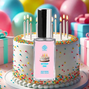 BIRTHDAY CAKE Perfume | Handmade Vegan Gourmand Perfume | Eau de Parfum Spray & Roll-On Perfume Oil | Sweet Dessert Scents