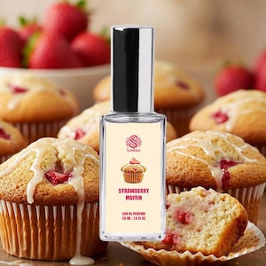 STRAWBERRY MUFFIN Perfume | Gourmand, Fruity | Vegan | Perfume Spray & Roll-On Oil